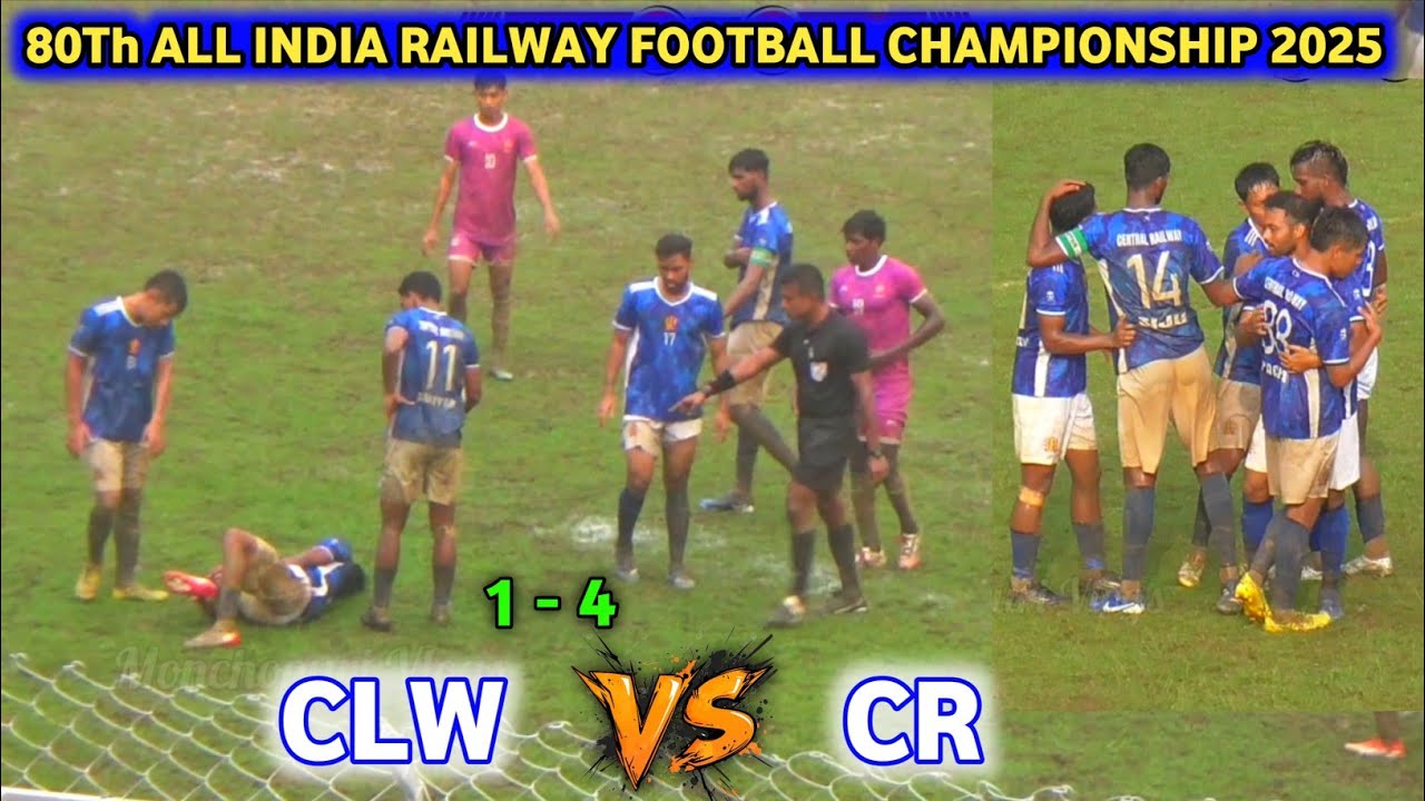 CLW (1)🆚(4) CR // 80TH ALL INDIA RAILWAY FOOTBALL CHAMPIONSHIP 2025-26 LEAGUE