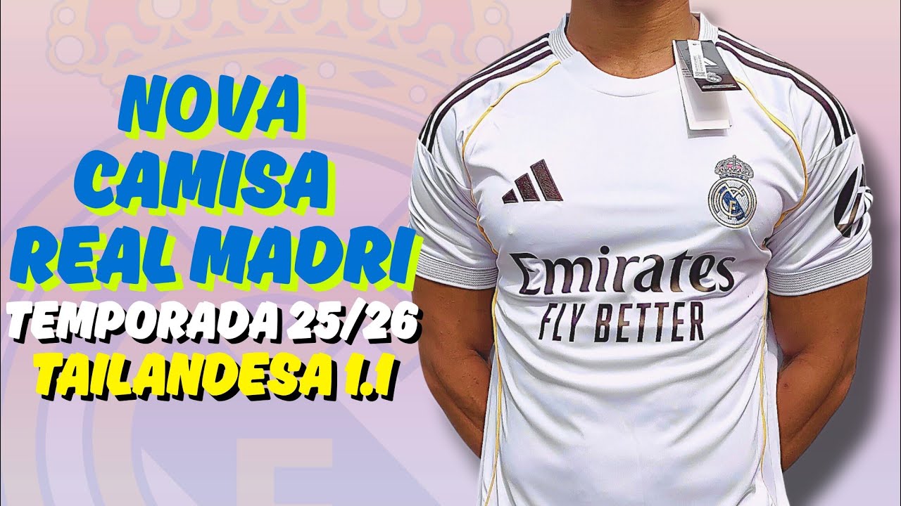 Camisa nova do Real Madrid 25 26! Melhor Fornecedor tailandesa 1.1