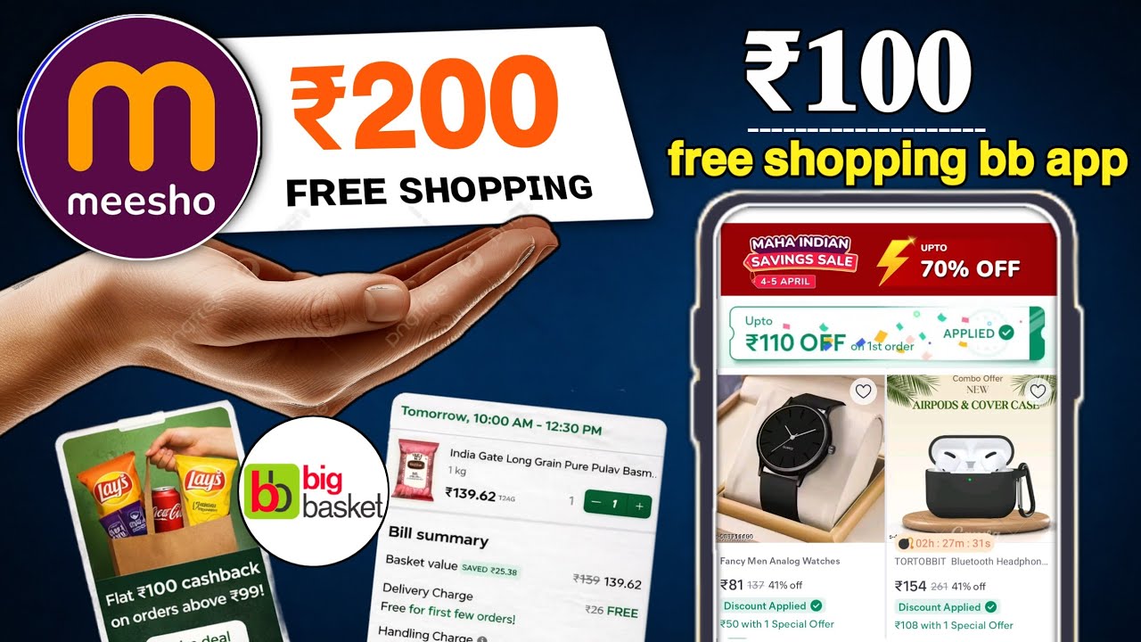Meesho big free shopping loot | meesho maha Indian ₹9 sale Live | bigbasket ₹100 free shopping