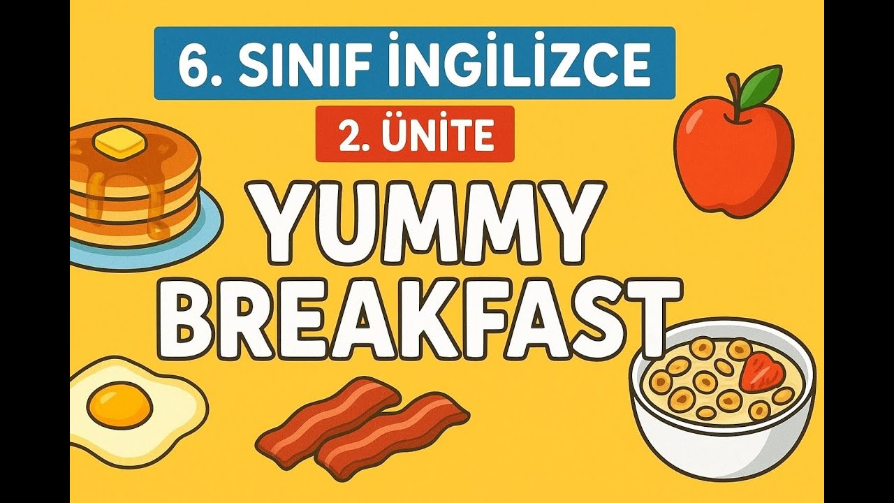 6. Sınıf İngilizce 2. Ünite | Yummy Breakfast 🍳 | Kelimeler + Görseller #ingilizce #ingilizcekolay