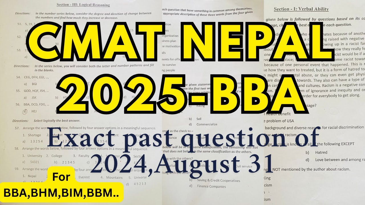 CMAT exam preparation 2025 / CMAT Nepal