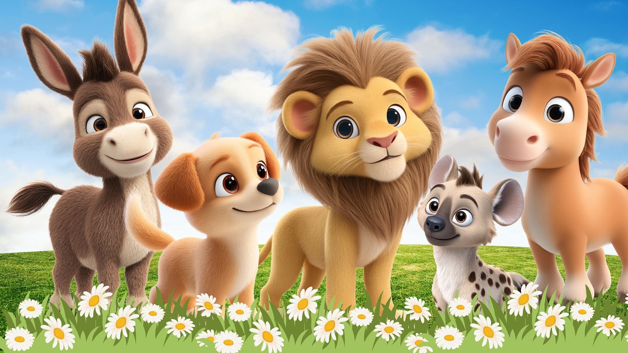 Cute Farm Animal Sounds: Donkey, Pony, Puppy, Hyena, Lion, Monkey,...– Animal Sounds