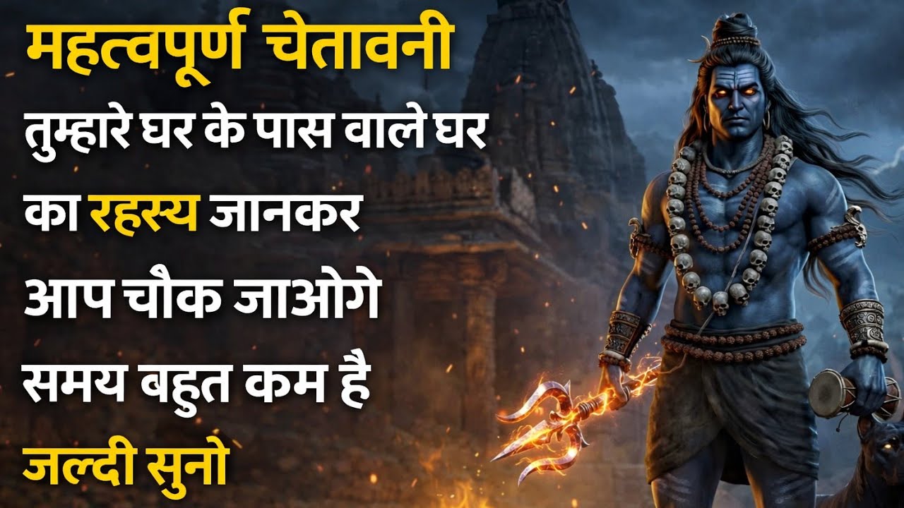 महत्वपूर्ण चेतावनी तुम्हारे घर के पास वाले घर का रहस्य जानकर...🌺 mahadev ka sandesh 🌺