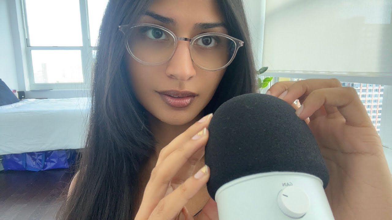 asmr mic scratching foam cover 🐚 | relaxing and intense