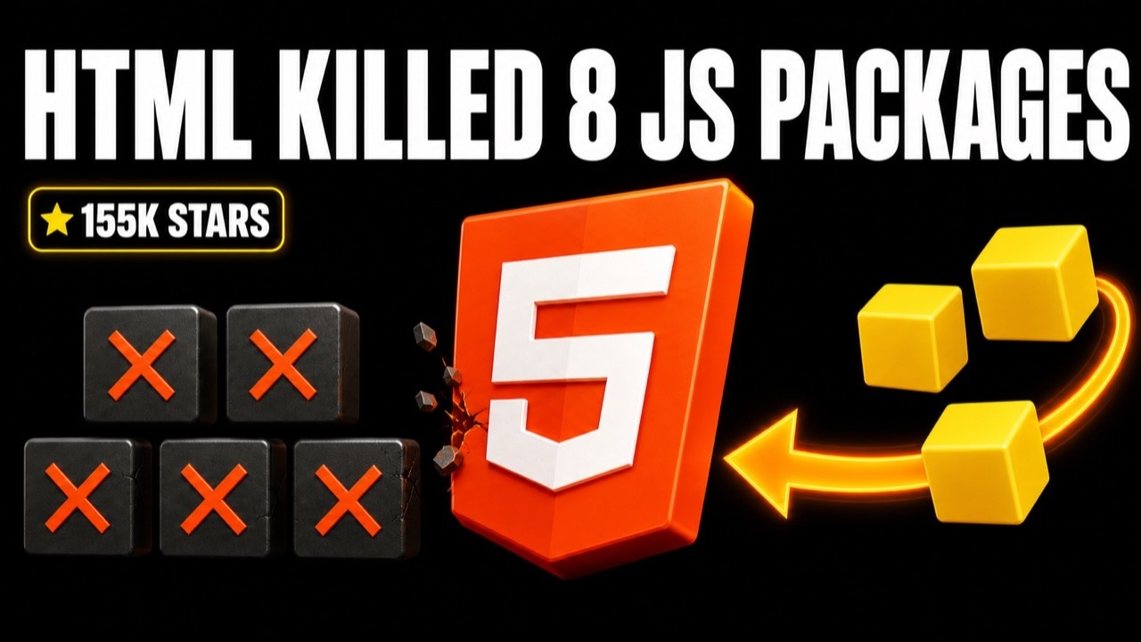 HTML Killed 8 JS Libraries, 155k Stars &mdash; 3 Came Back