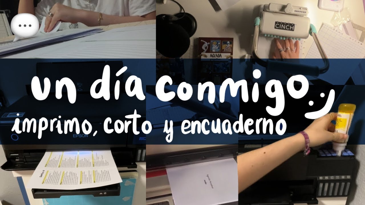 Imprimo, corto y encuaderno mi agenda ilustrada 🌈 | Un día conmigo | Small business vlog 📚