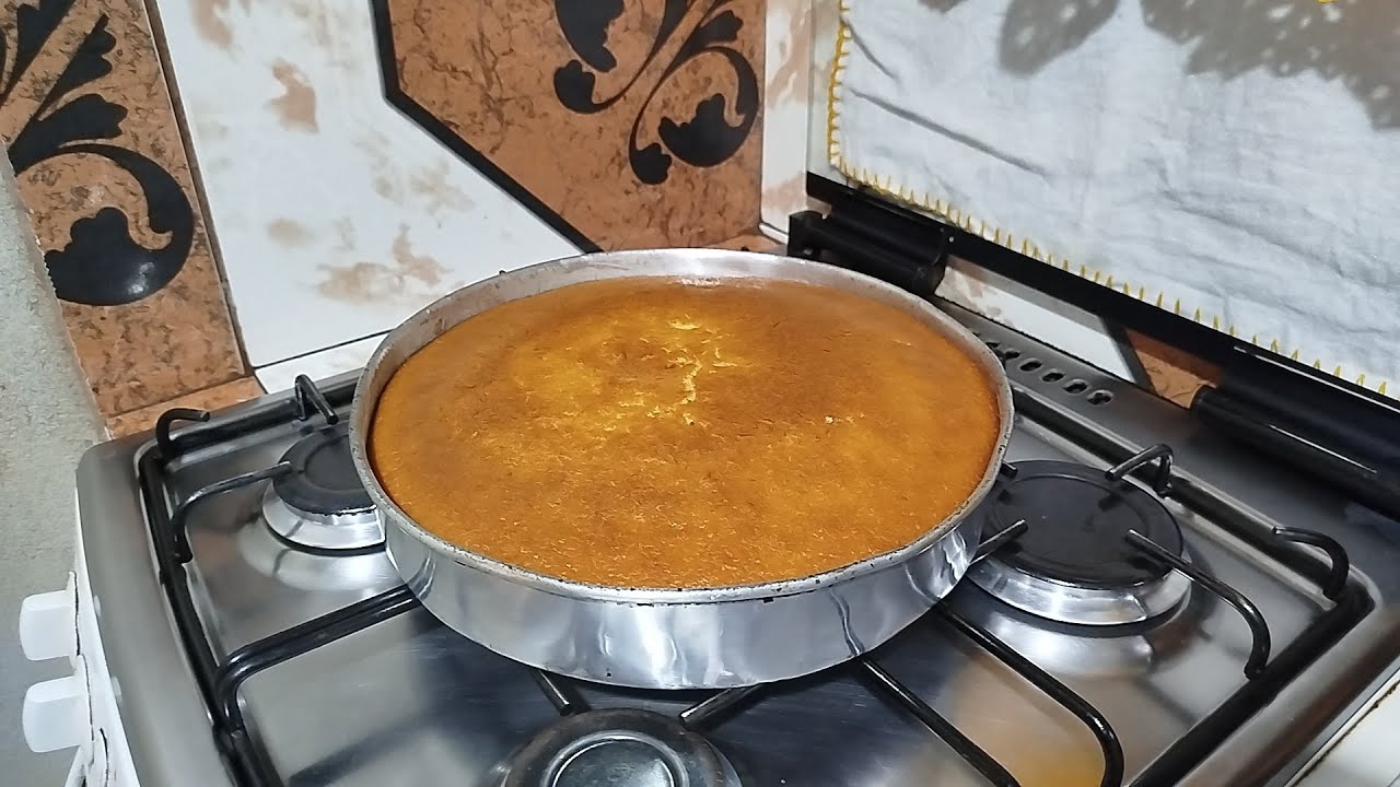 Bolo de fubá com o meu neto Davi 