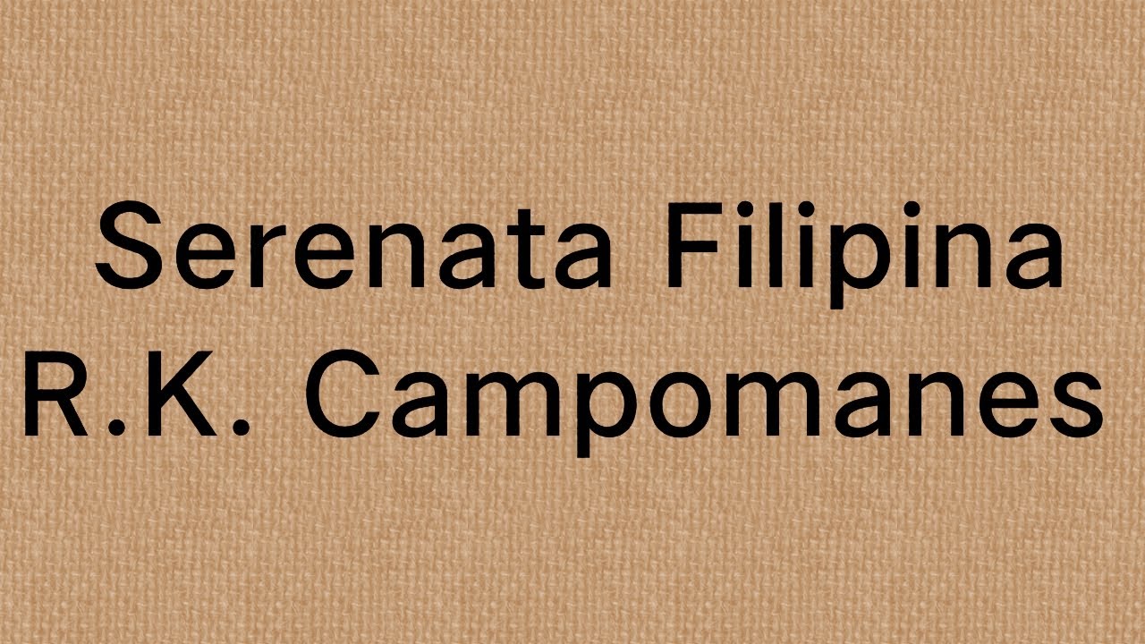 Serenata Filipina in E minor for Classical Guitar 