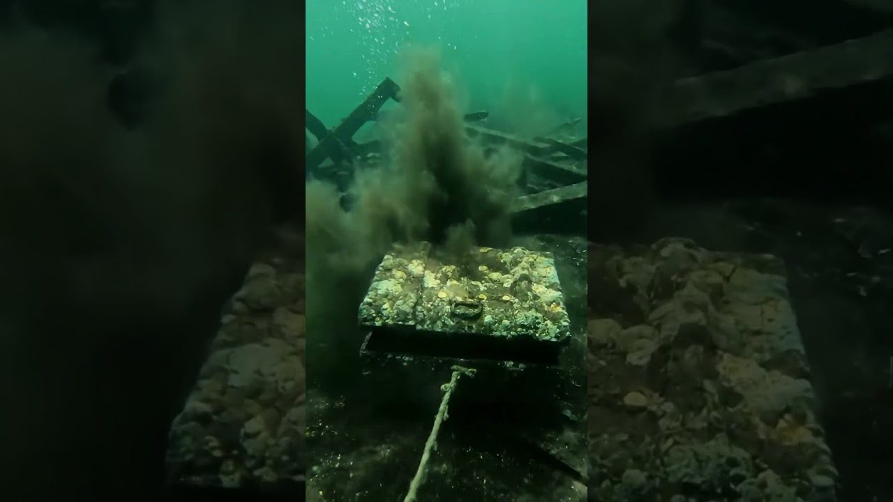 Gold Coins Pulled Up by Magnetic Fishing