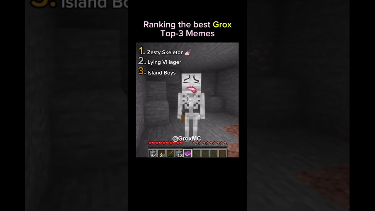 Ranking the best Grox Top-3 Memes #minecraft #grox #groxmc #minecrafter #gaming #minecraftvideos