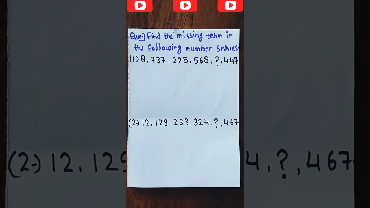missing number series | Banking exams special question | 