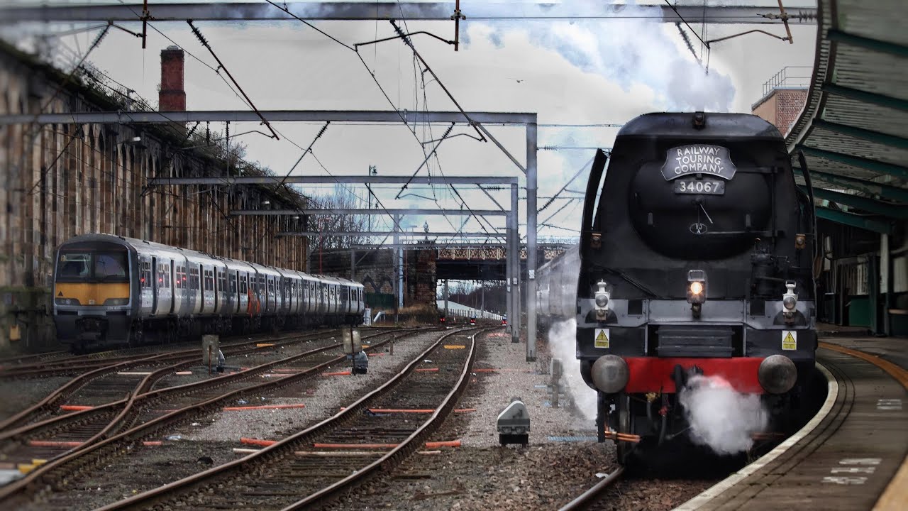 34067 “Tangmere” Takes oxenholme by storm! 