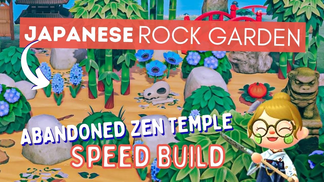Japanese Zen Rock Garden Speed Build 🎋 + Rock Garden Tutorial | Japanese Island Pt 5 | ACNH