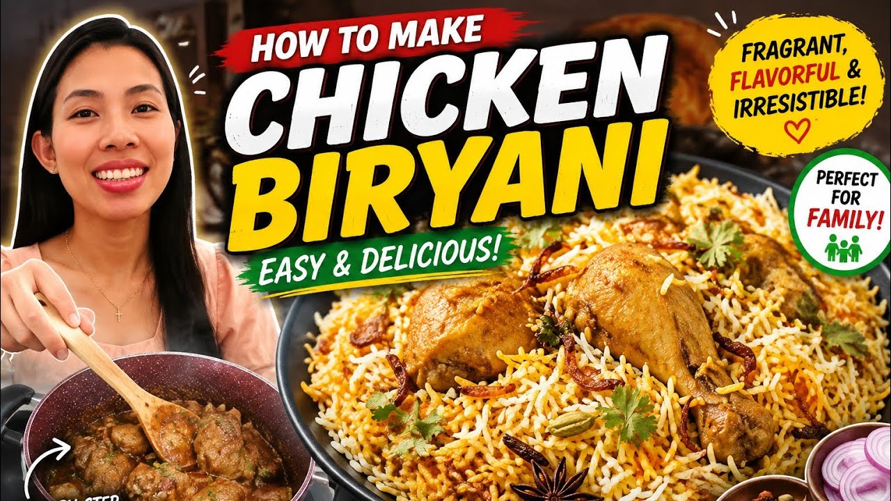 HOW TO COOK CHICKEN BIRYANI| CHICKEN BIRYANI RECIPE FOR BEGINNERS| Melay Casipong