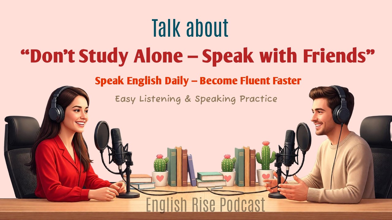 Don’t Study Alone — Speak with Friends | Easy Listening & Speaking Practice | English Rise Podcast