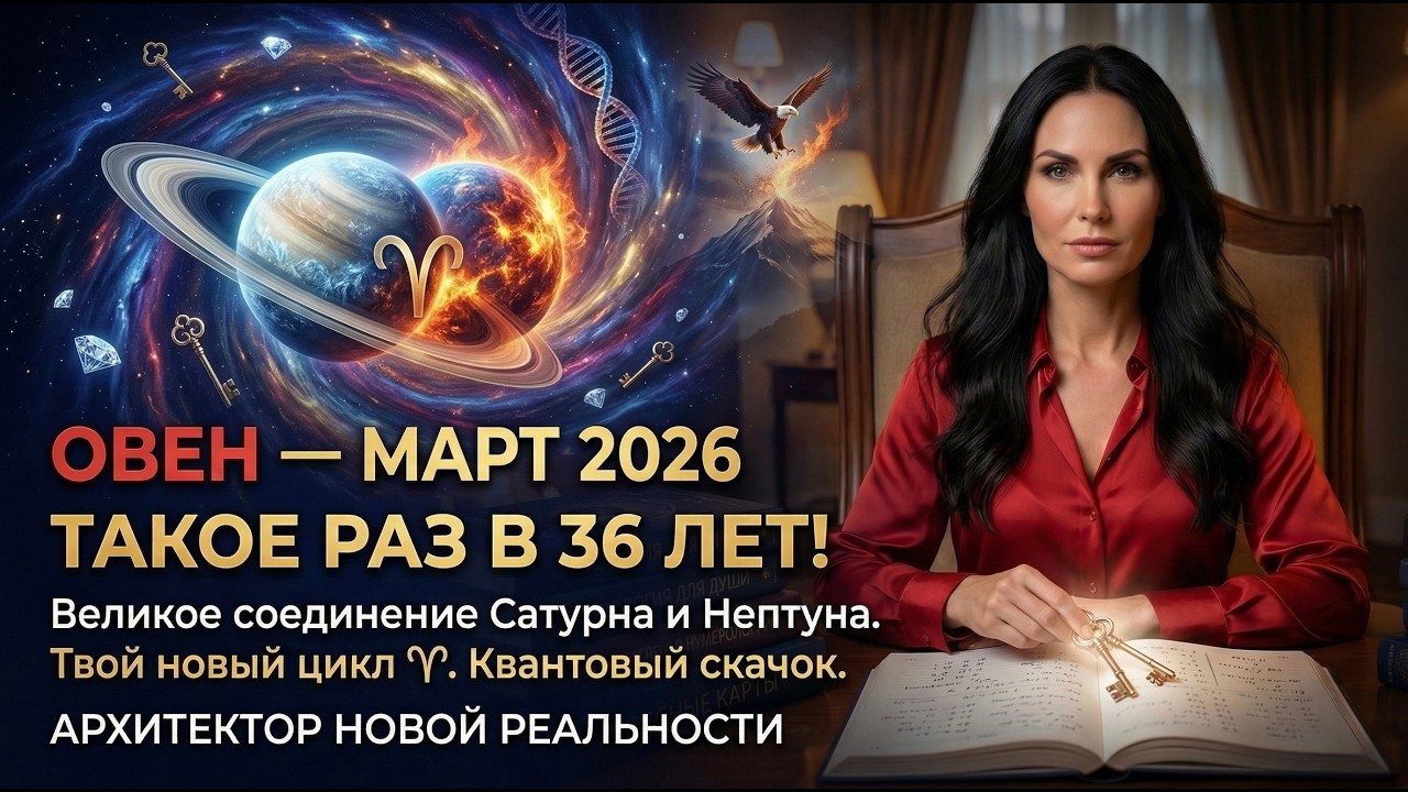 ОВЕН ♈️ МАРТ 2026: ТАКОЕ БЫВАЕТ РАЗ В 36 ЛЕТ! 🪐 Великое соединение Сатурна и Нептуна