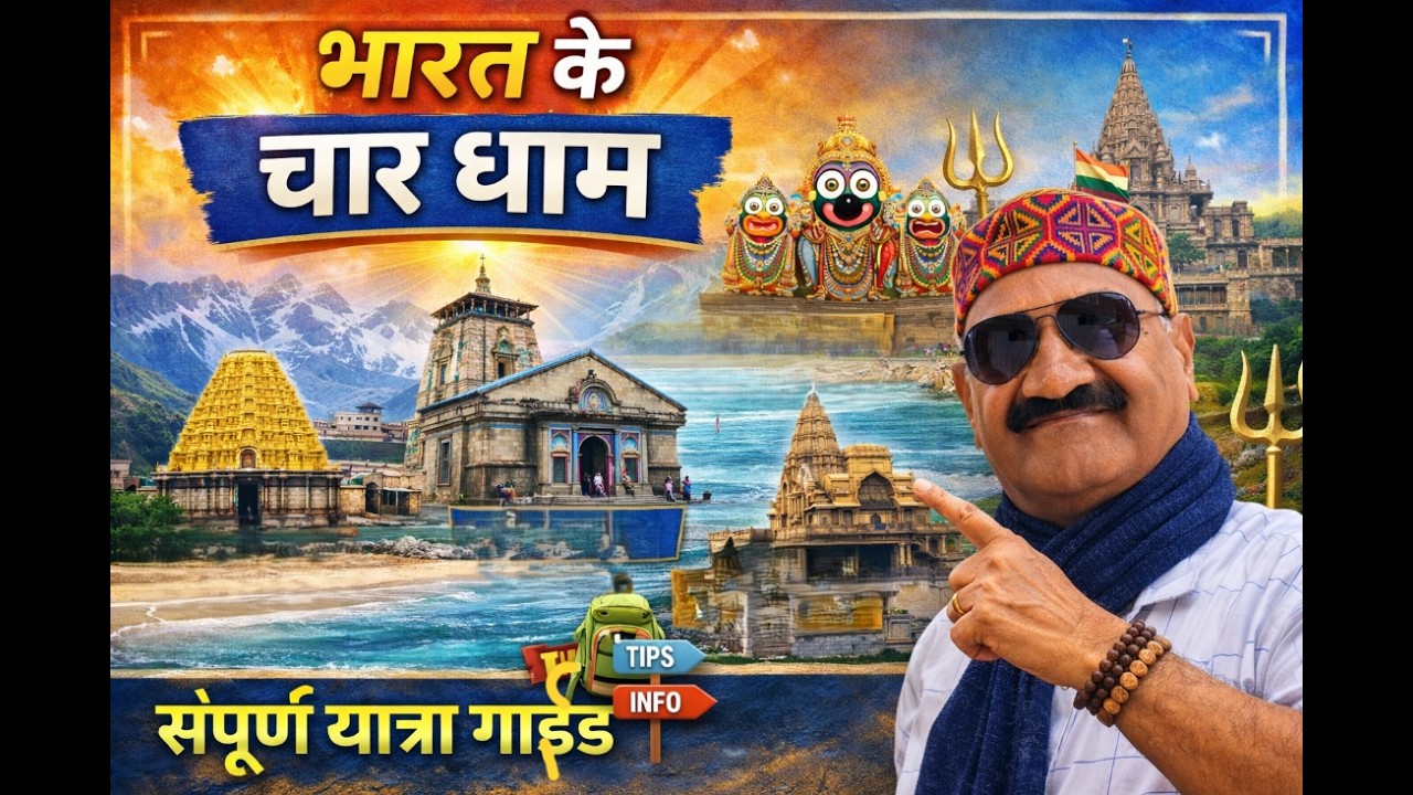 भारत के चार धाम यात्रा गाइड 2026 | केदारनाथ, जगन्नाथ पुरी, रामेश्वरम, द्वारका सम्पूर्ण जानकारी