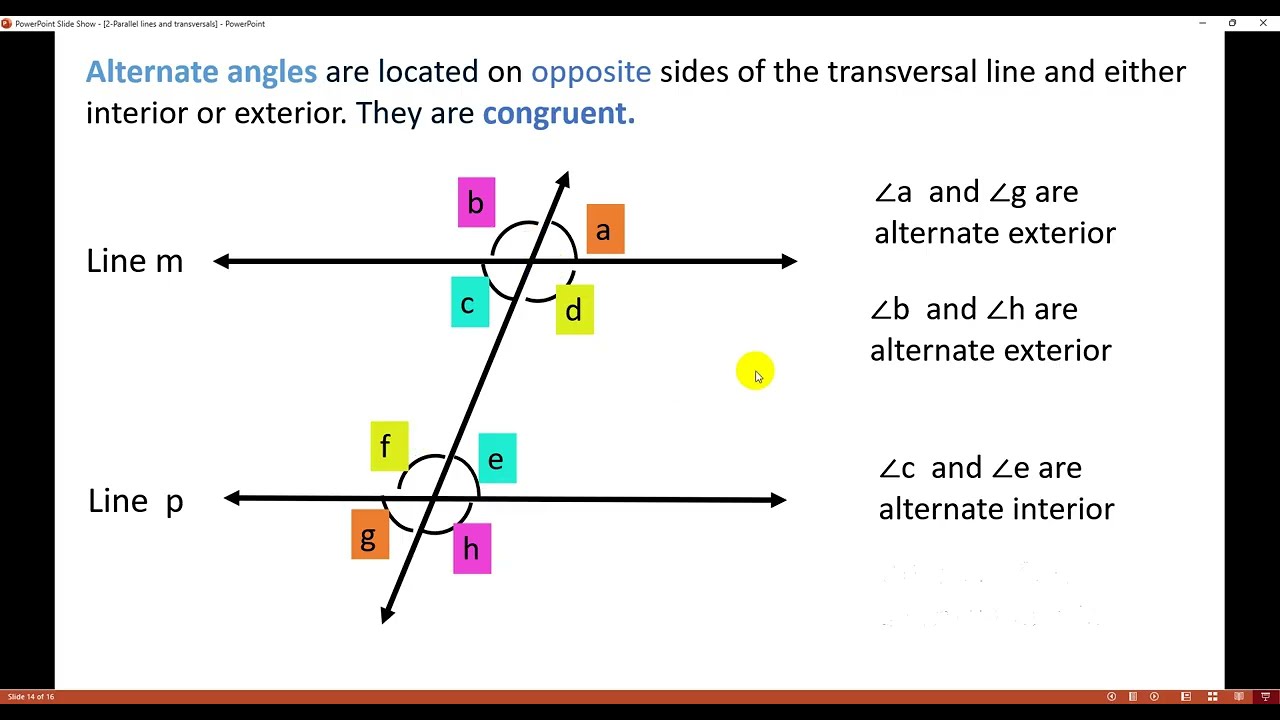 Parallel lines and transversals