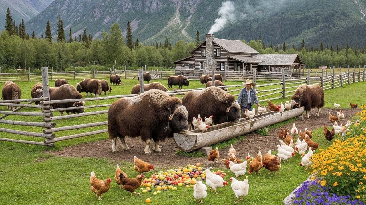 Poultry And Livestock Farming, Fruit And Vegetable Harvesting In Fields And Farms – Relaxing Farm
