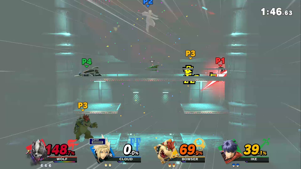 Cloud VS Bowser VS Wolf VS Ike: Super Smash Bros Ultimate