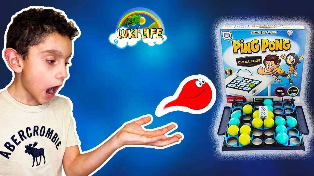 Ping Pong Bounce Off Trick Shots . Ping Pong challenge - Luki vs Mom