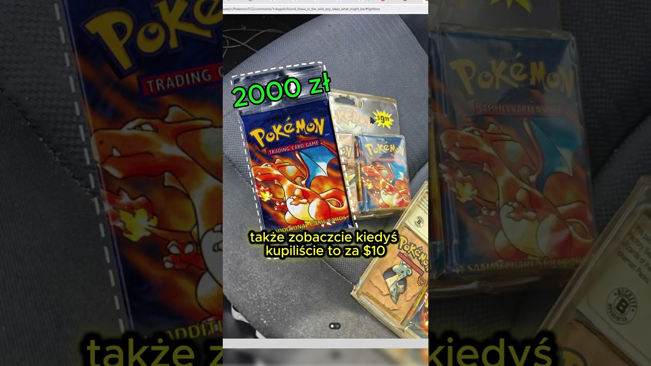 Stare paczki Pok&eacute;mon 😳 kiedyś $10 za 6-pack blister, dziś 10 000+ zł