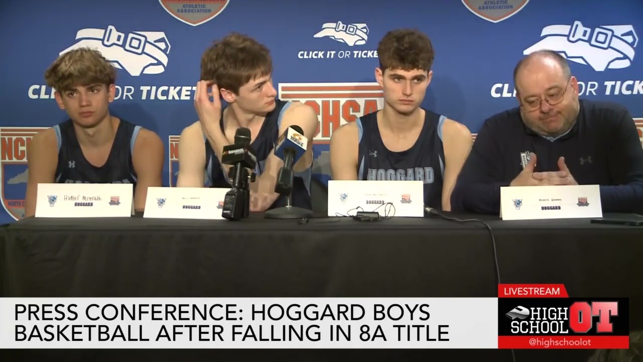 Press Conference: Hoggard boys basketball loses lead late to West Charlotte in 8A state championship