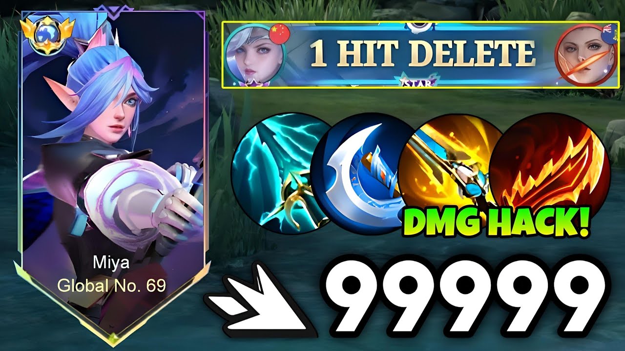 TOP GLOBAL MIYA BEST 1 HIT DAMAGE BUILD IS HERE!🔥 (Auto 1 hit delete!💀) - mlbb