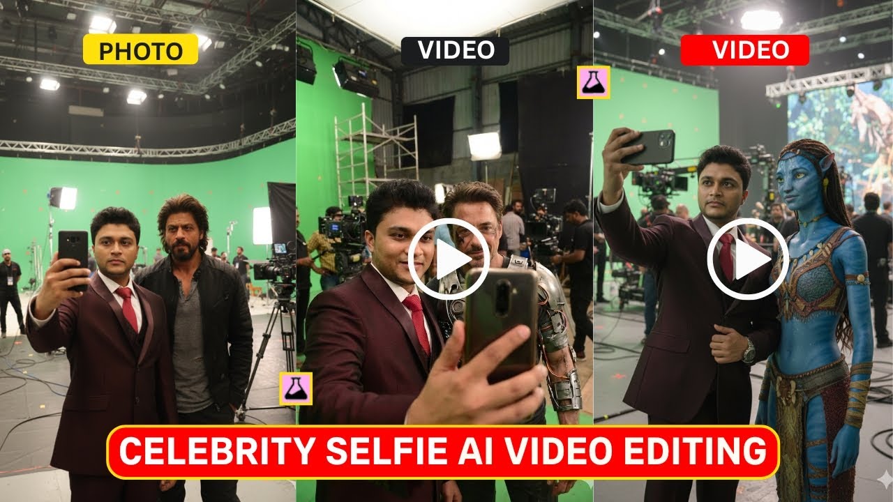 Trending Instagram🤩 Celebrity Selfie Ai Video Editing | Celebrity selfie ai video kaise baanye
