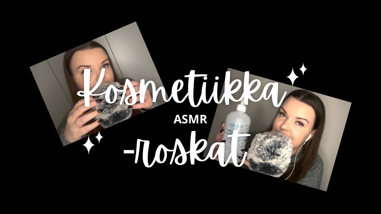 ASMR SUOMI 🛍️ Kosmetiikkaroskat, naputtelua, kuiskailua, korkkiääniä