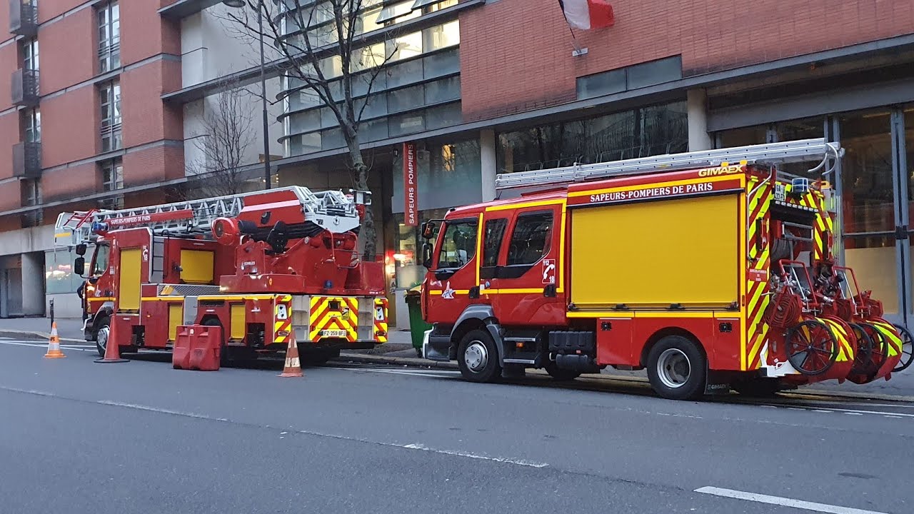 Pompiers de Paris compilation 2022 Paris Fire dept fire Engines responding Best Of 2022 4K
