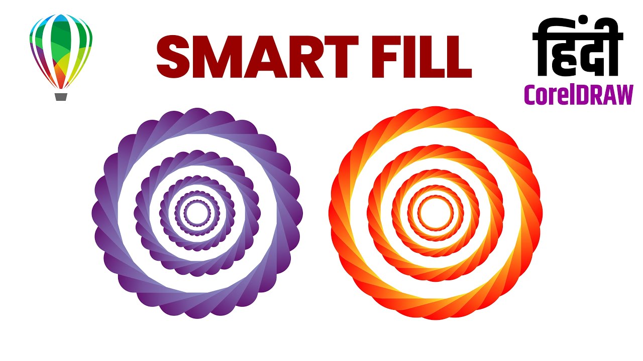 Create Cool Shapes Using Smart Fill Tool in CorelDRAW | Hindi