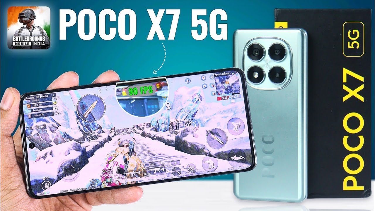 POCO X7 Bgmi Pubg Test | graphics Gyro settings, Battery test | POCO X7 Full Review 🔥
