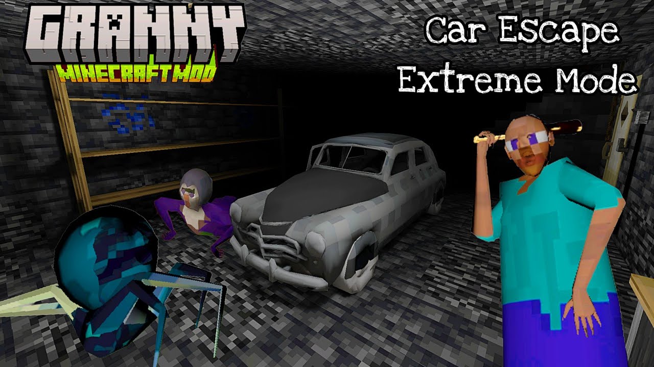 Granny Legacy Minecraft Mode Car Escape in Extreme Mode Version 1.1.2