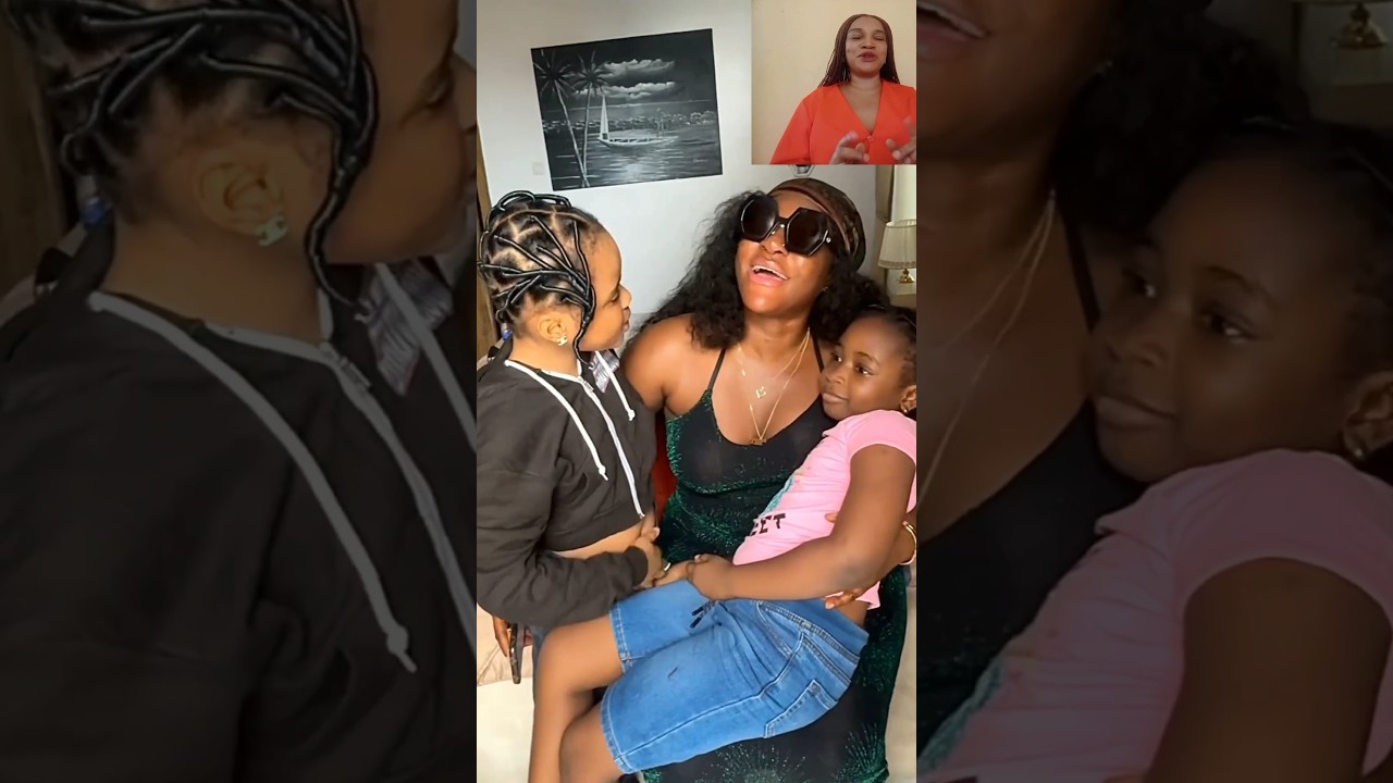 Destiny Etiko's daughters so excited to have her back from USA aww