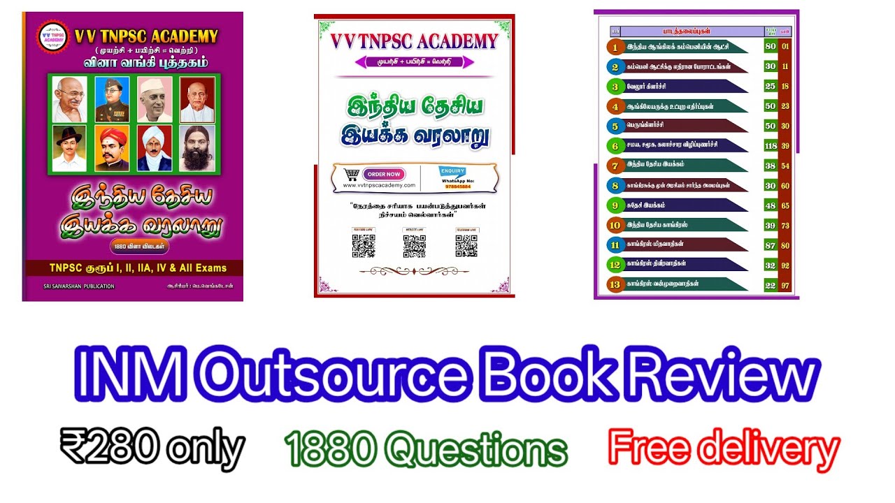 INM - Outsource Questions Bank Book Review | ₹280 only | Free Delivery | Group I, II, IIA, IV