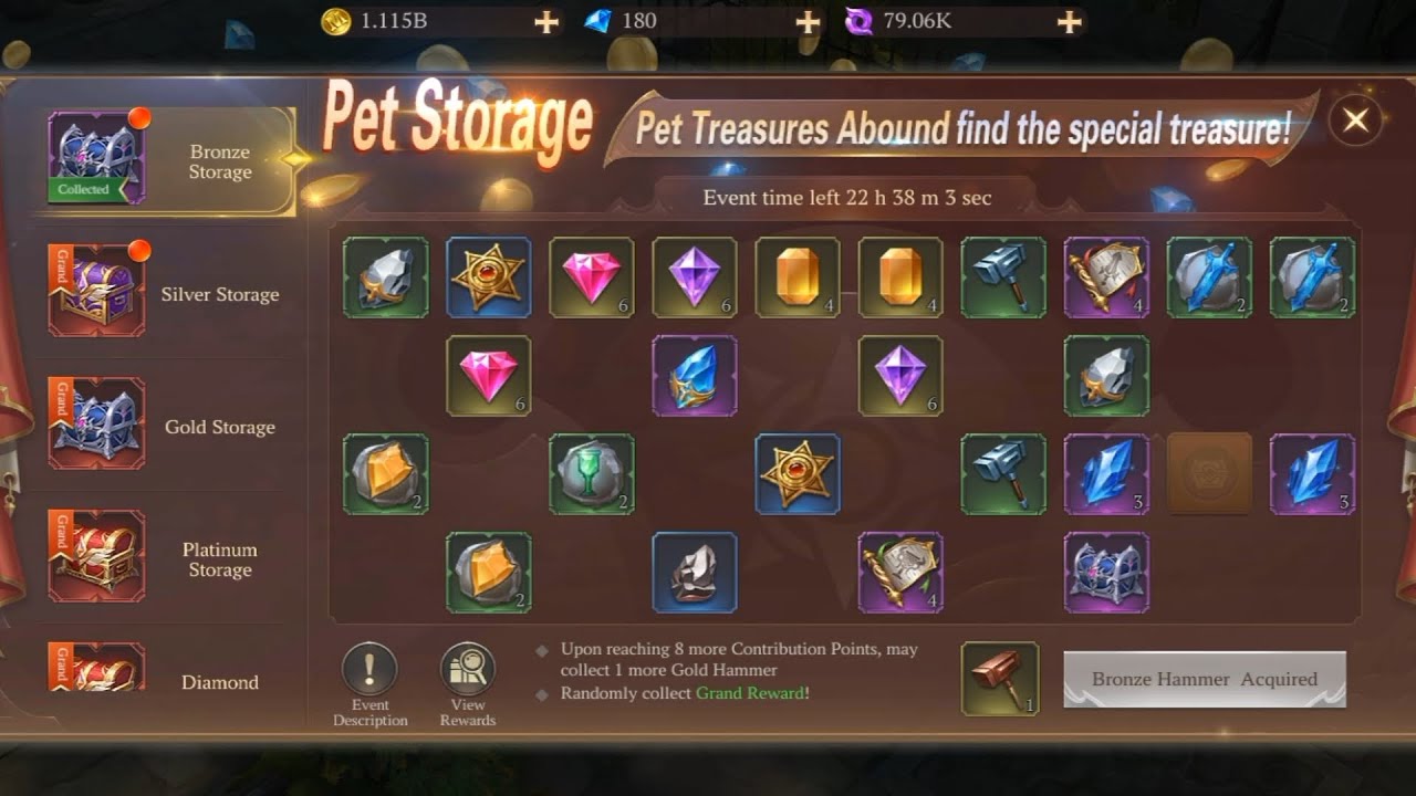 F2P, Invest 20k Garns l PET Storage Event l MU Dark Epoch l @MangJuan100