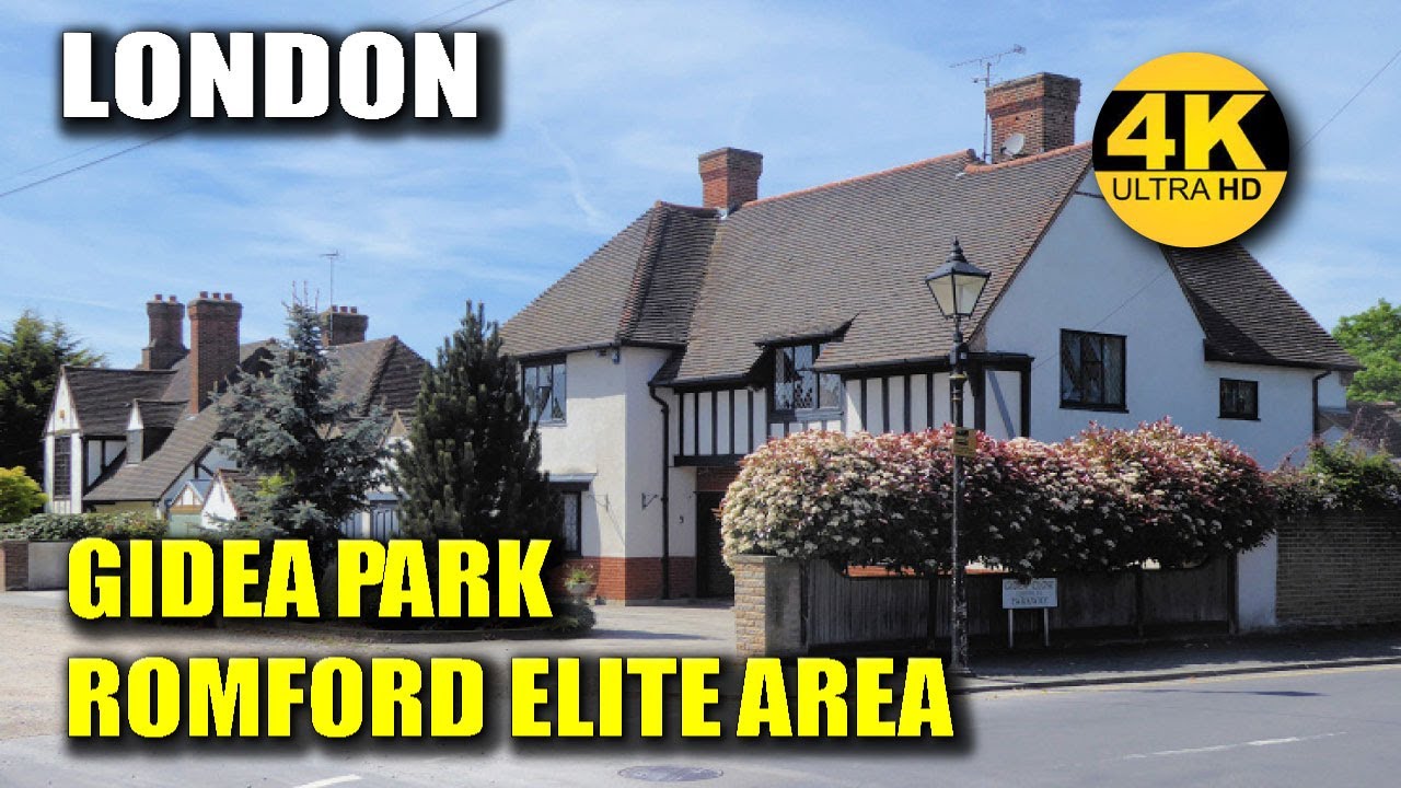 Walking in London Most Expensive Neighborhood Gidea Park & Romford Elite Area 4K 60 fps