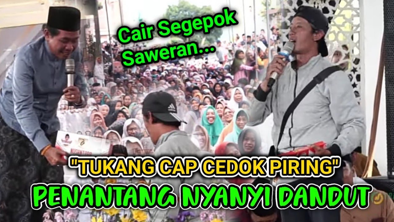 Abah Anza kedatangan tukang cap cedok piring penantang nyanyi dangdut dan sholawat