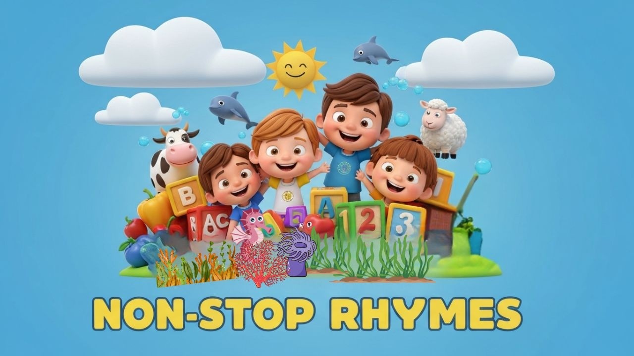 15 Minutes Non-Stop Kids Rhymes 🎶 | ABC, 123, Animals, Seasons, Fruits & More