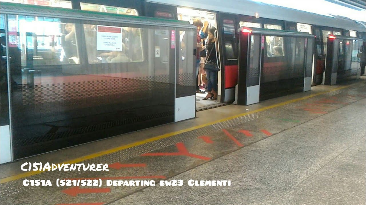 SMRT C151A 521/522 departing EW23 Clementi