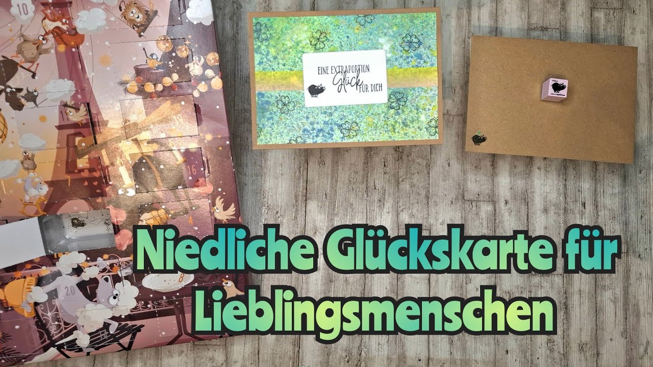 Glückskarte für Lieblingsmenschen (Adventskalender Catsonappletrees)