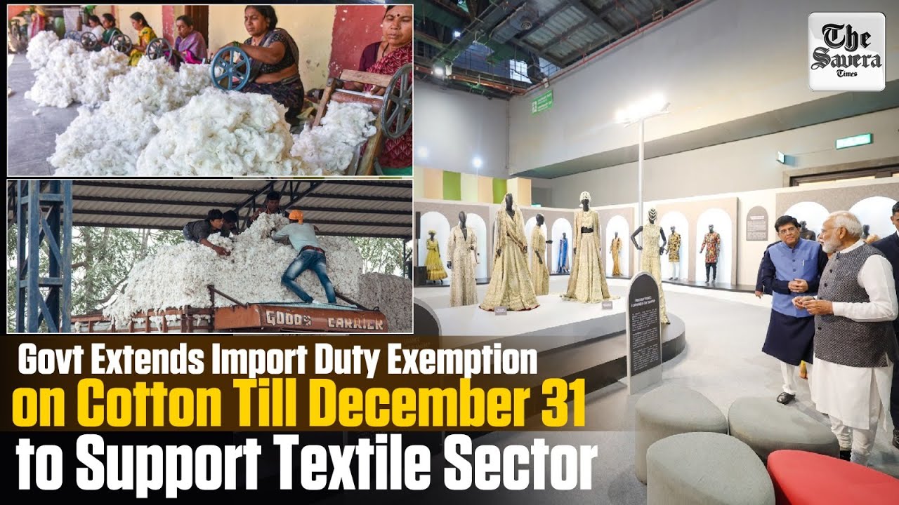 Govt Extends Import Duty Exemption on Cotton Till December 31 to Support Textile Sector