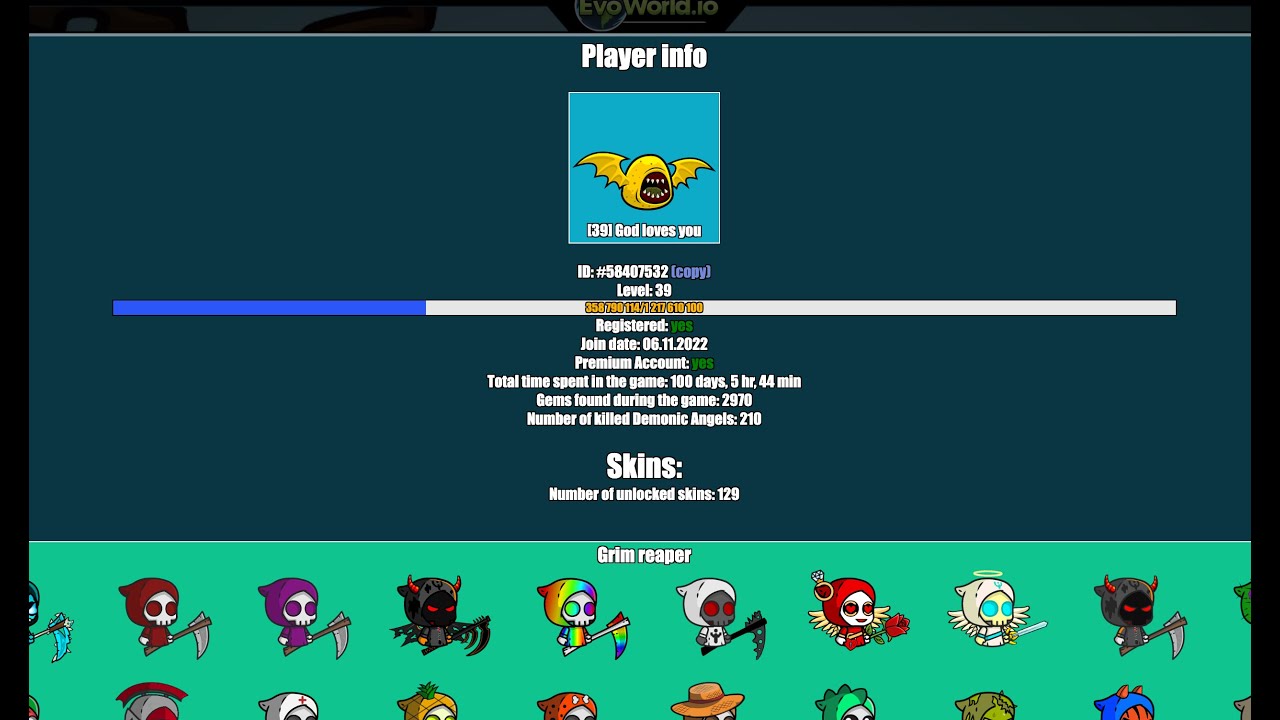 Fly to Grim NO DEATHS + Plus 100 Days | Evoworld.io Gameplay #13