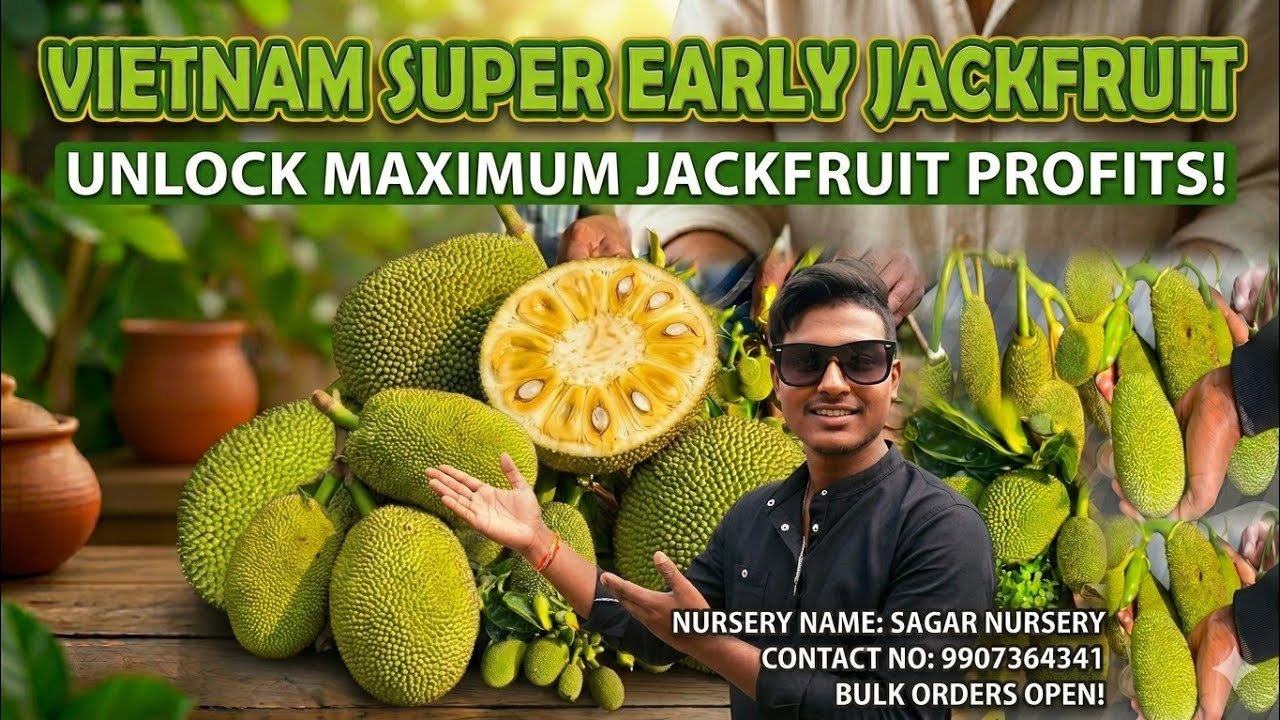 Vietnam Super Early jackfruit Plants Available contact 9907364341