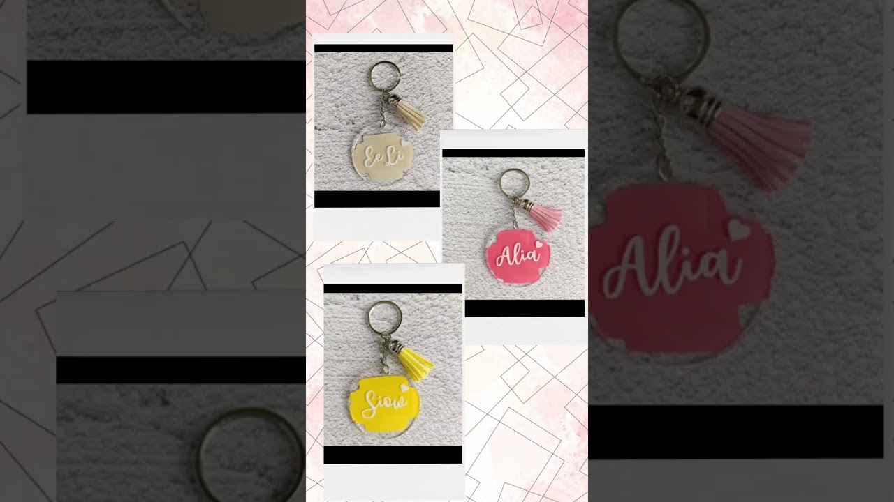 Custom Acrylic Name Keychain (link in bio) #acrylickeychain #handmade #acrylic #keychain