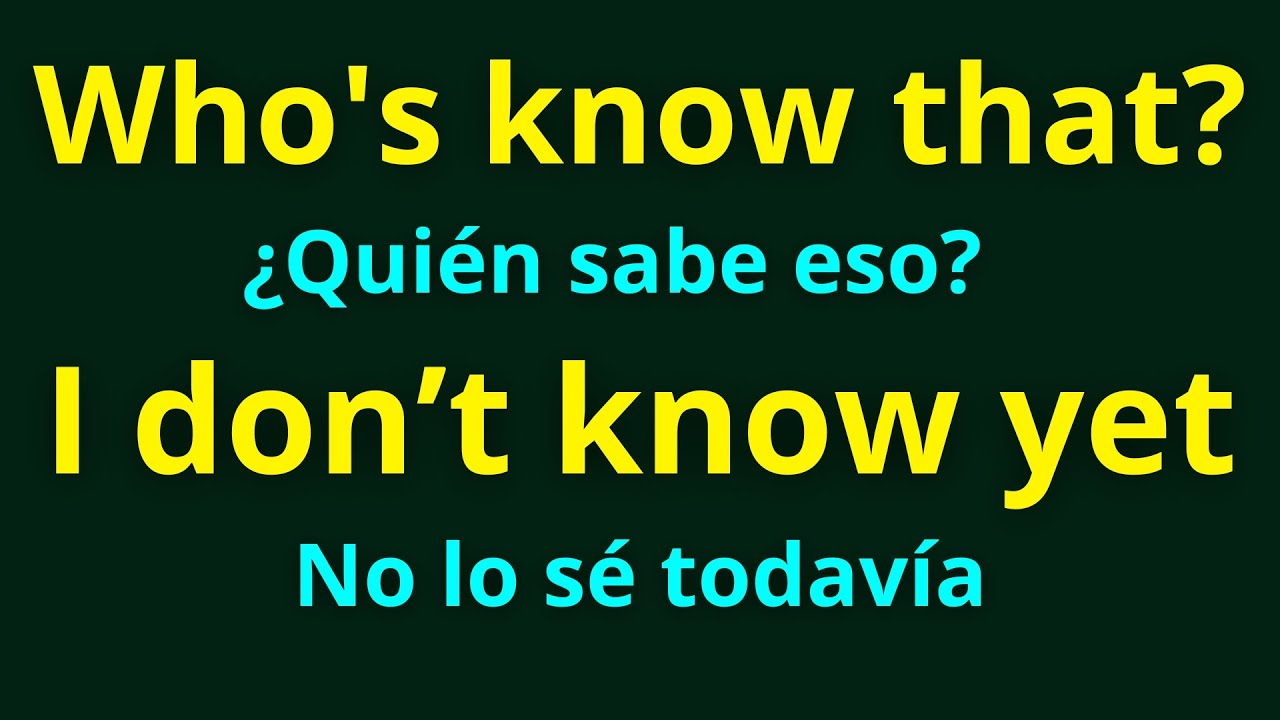 🛑 500 FRASES CORTAS MUY ÚTILES PARA APRENDER INGLÉS ✅