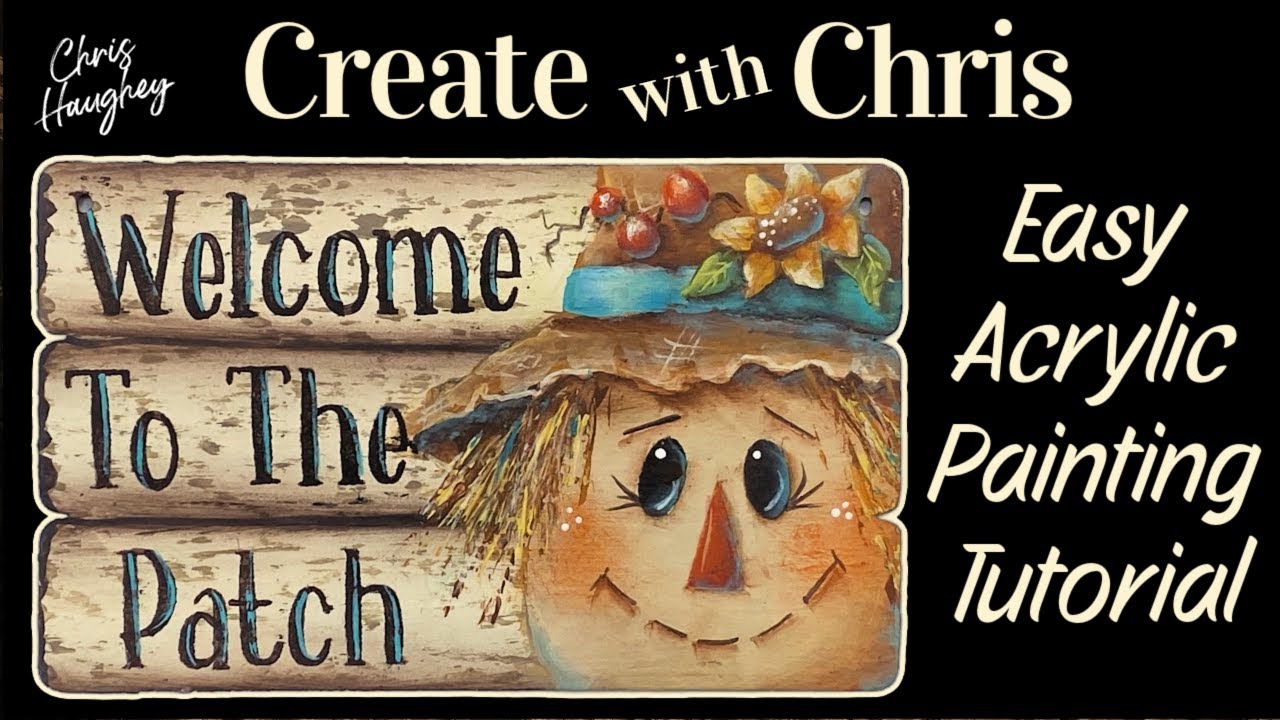 Create with Chris - Scarecrow Book Stack Ornament