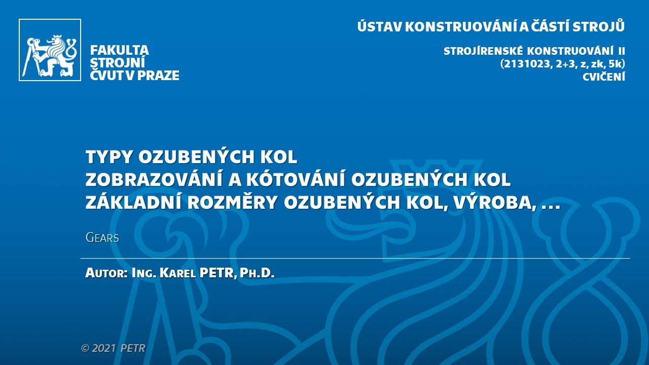 SK2 - VÝKLAD úlohy č. 6 - Ozubená kola (v2021)