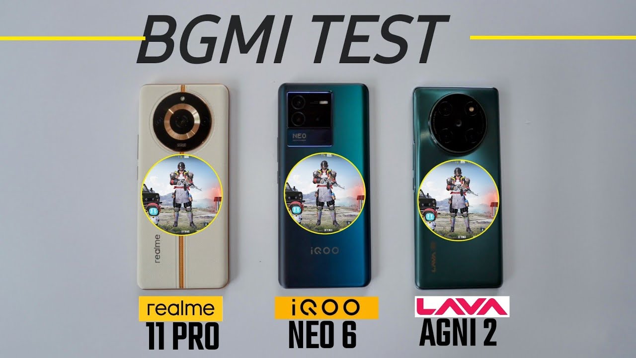 IQOO Neo 6 vs Realme 11 Pro vs Lava Agni 2 Bgmi Test | After Updates Shocking Results 😲